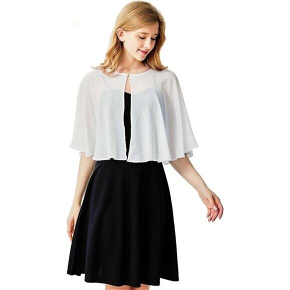 Ivory Bridal Cape - Picture 6 of 6